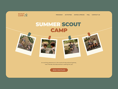 Summer Scout Camp — Website Concept in Minimorphism Style design figma ui ui design ux webdesign website