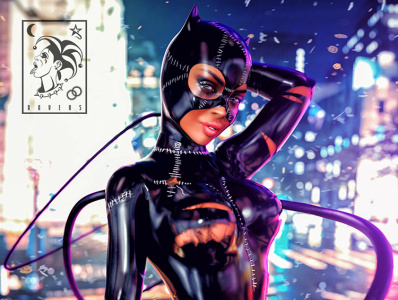 Catwoman Set#1 (Batman Returns version) artofravens catwoman characterdesign comics dc dccomics dcuniverse design digitalart digitalartist digitalpainting