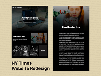 NY Times Website Redesign figma graphic design redesign ui website