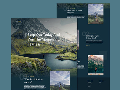 Hiker Training Related Website branding dark theme website design hiking hiking training website ui ui design ui ux design ux web design web ui