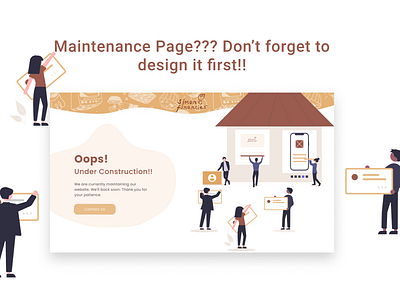 Maintenance Page UI app designer branding design error page maintenance page design mobile app design ui ui designer ui ux design ux web design web page design website