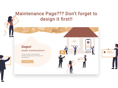 Maintenance Page UI app designer branding design error page maintenance page design mobile app design ui ui designer ui ux design ux web design web page design website