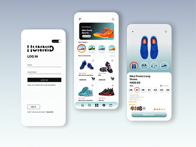 Hunnid Official Sneaker E-Commerce branding e commerce graphic design product branding sneaker ui ux design uxui