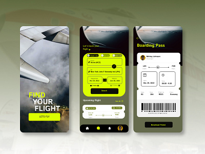 Flight Ticket Booking App directormickeyjohnson flight ticket graphic design logo mickey johnson product branding product photograpy ui ux vector
