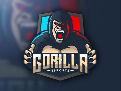 Gorilla esports gaming gorilla logo mascot