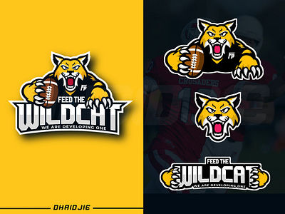 Wildcat logo design cartoon design esports football gaming gaminglogo illustration logo mascot mascotlogo wildcat