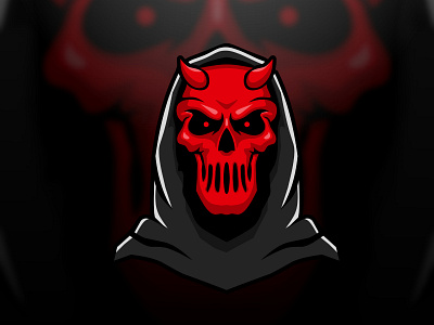 Devil mascot cartoon design esports gaming gaminglogo logo mascot mascotlogo skull
