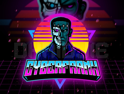 Cyberfrank cartoon cyberpunk esports frankenstein gaming gaminglogo illustration logo masc mascotlogo