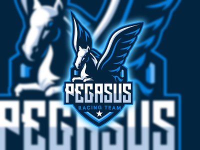 Pegasus cartoon design esports gaming gaminglogo illustration logo mascot mascotlogo pegasus racing team sports