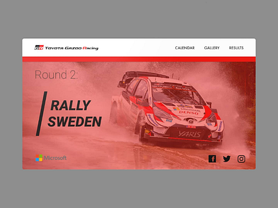 Toyota Gazoo WRC web design uiux web