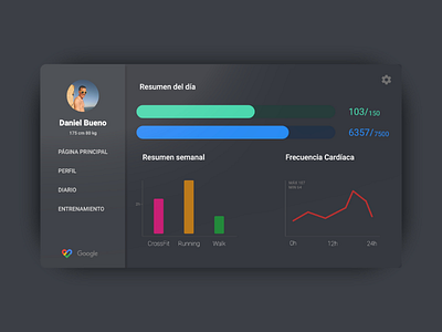 Google Fit web concept app design google fit ui ux web web design