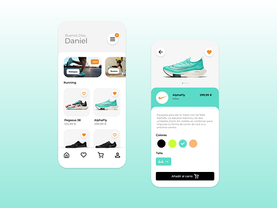 Nike Running App - Concept design app design nike sport ui ui design uiux ux ux design