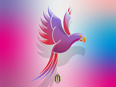 Parrot logo animals characters colections colors creatives drawings dribbble flatdesign lineart logos looks minimalis modern monolines mrbigdesign newlogos parrots