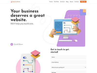 Web design & development agency landing page design