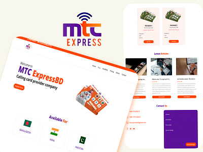 MTC Express | VOIP calling card provider company landing page