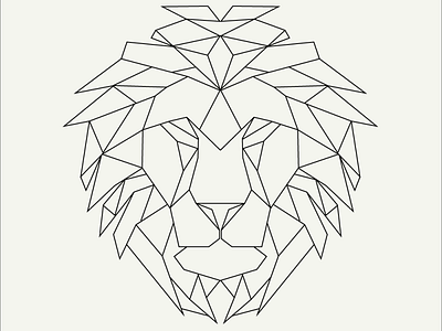 Vector Lion #2 animal design graphisme icon illustration illustrator line line art lineart lion polygone vector vector art vector illustration vectorart vectors