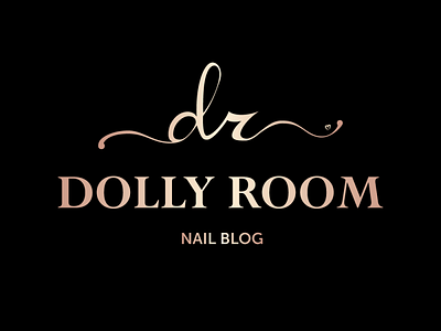 Logo - Dolly Room : Nail Blog blog brand branding callygraphy design designer designer logo gold gradient graphism illustration illustrator illustrator art logo logo design pink typography typography art typography design typography logo