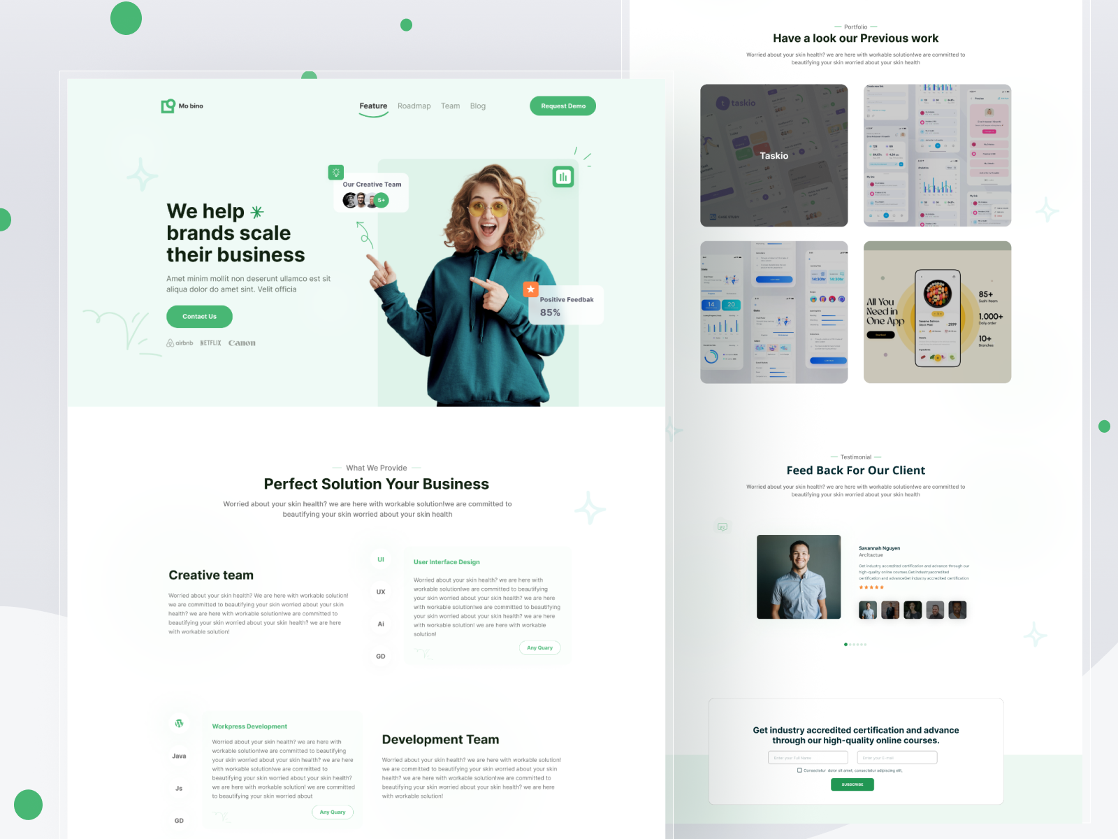 Digital Agency Landing page by Naimujjaman on Dribbble