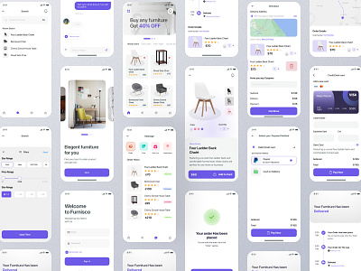 Mobile App - Furniture Shop architecture chair e commerce ecommerce furniture interior design interior studio living room marketplace minimalist online store product design sofa store