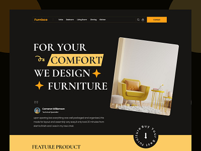Furniture Web Header architecture bedroom chair clean comfort creative dribbble2022 e shop ecommerce futniture homedecor homepage interior landing page minimal online store sofa web design wood woodworking