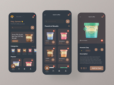 Ice Cream  Mobile App Design