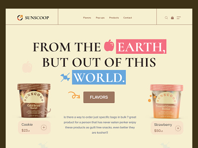 Ice Cream Website Header