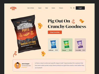 Outstanding Food__ Snacks Website Header