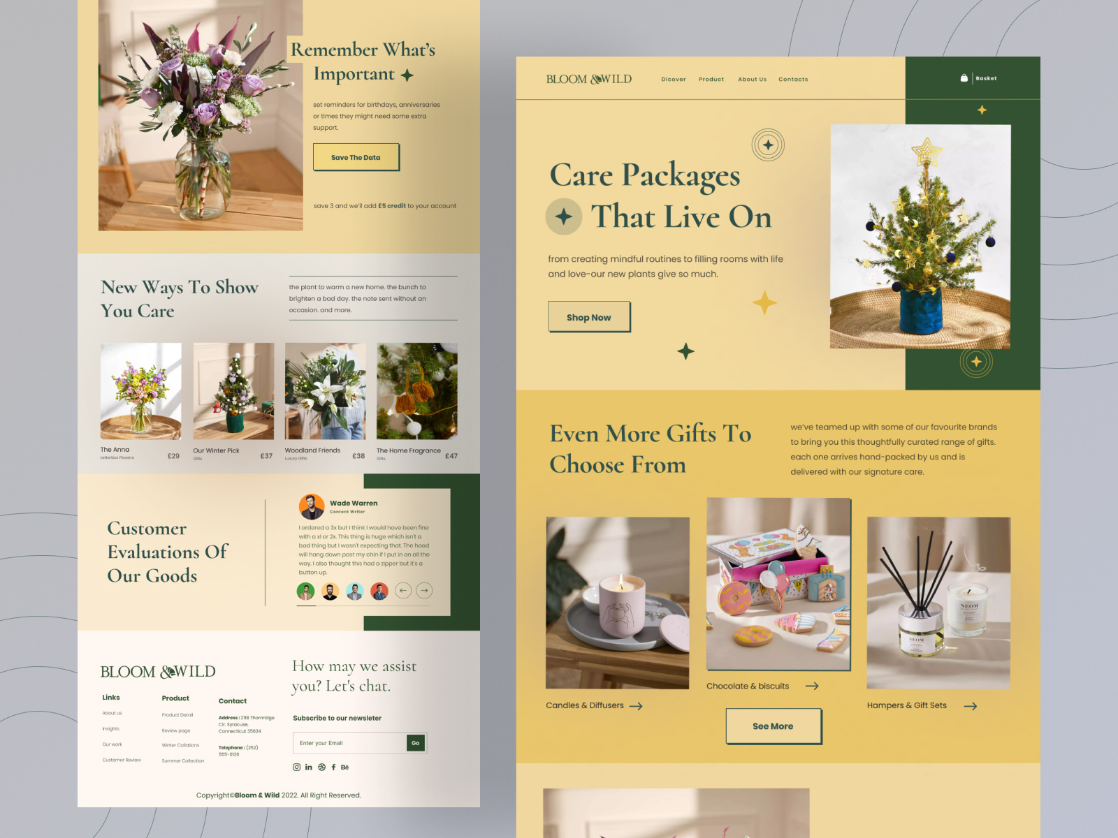 Gift & Flower Shop Landing Page by Naimujjaman on Dribbble