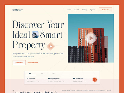 Real Estate Website Header