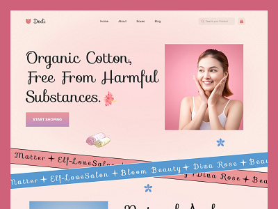 Dodi___ Beauty care website Header beauty cosmetic cosmetics cosmetology interface design makeup skin skin care skincare ui web web design webdesign website website design