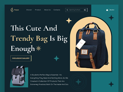Bag Landing Page header