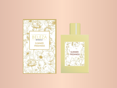 Parfum Beleza branding design flower illustrator motif packaging parfum parfume project