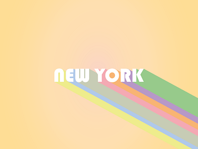 NEW YORK branding color design illustrator new york shadow shadowing spaceage vintage