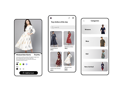 Fashion E-commerce App branding graphic design ui ux