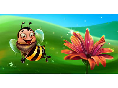 bee animation art character design illustration minimal