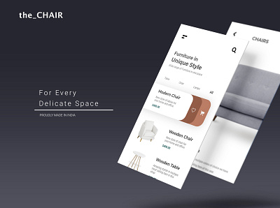 Furniture Shop App animation graphic design ux