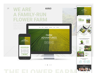 Flower-Farm Store Project 3d branding graphic design ui ux