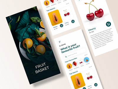 Fruit Shop App 3d design graphic design illustration ui ux vector