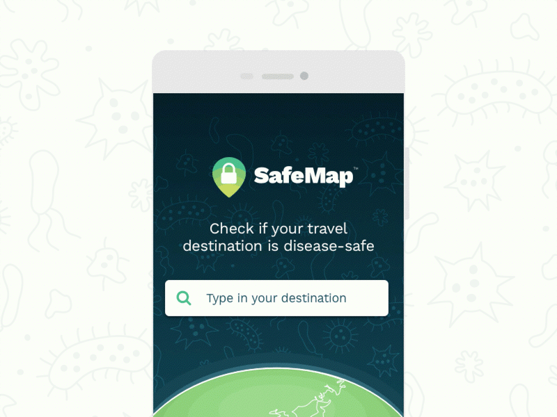 Safemap Concept animation concept disease mobile app ui