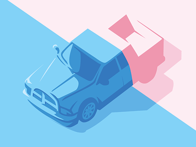 Ram Pickup car dodge illustration illustrator isometric pickup shadows vector wip