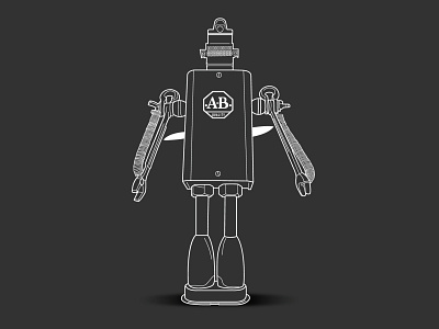 Djonk / After-Burner adobe illustrator design illustration retro robot robots sculpture vector vintage