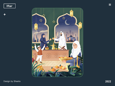 Illustration-Iftar design illustration