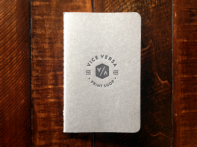 Vice Versa Print Shop Branding branding identity letterpress logo notebook