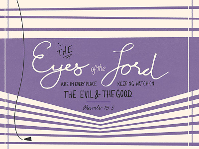 Typographic Verse 003 bible blinds hand lettering illustration purple type verse