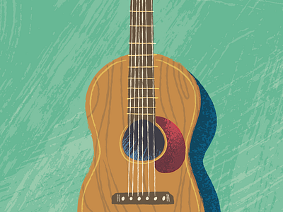 El Guitarra guitar illustration sketch