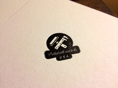 Printed with Care brayer coaster fundraising illustration letterpress ruler