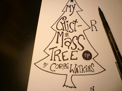 Missing Lettters christmas mockup snowflake star tree typography
