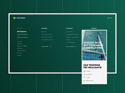 Dura Vermeer | Detail Page Animation corporate design design desktop app loading animation menu menu animation mobile real estate scrolling ui ux web