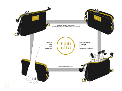 Danika Davisca Pouch everydaycarry illustration industrialdesign pouch sketch vector