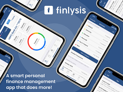 Finlysis - A personal finance management app app design minimal ui ux